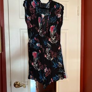 WHBM Floral Black Romper